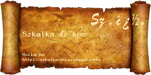 Szkalka Ákos névjegykártya